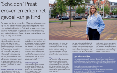 Interview in Stadskrant Delft over scheiding: “Praat erover”
